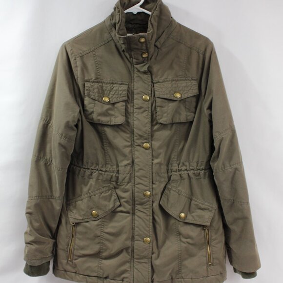 BCBGeneration‎ Coat Olive Color with Quilted Lining Size M - Picture 6 of 12